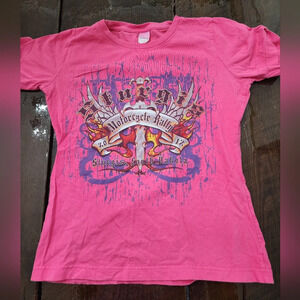 👸👕 2012 Sturgis hot pink short sleeved shirt in size Small
